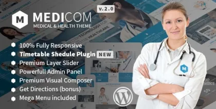 Medicom Medical Health Template 3.0.8 GPL Theme