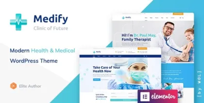 Medify Health Clinic WordPress Theme 1.2.5 GPL Theme
