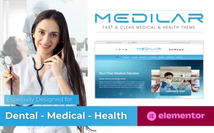 Medilar Fast Clean Medical Health Clinic WordPress Theme WordPress Theme 1.0.0 GPL Theme