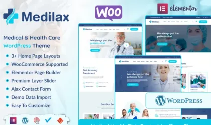 Medilax – Medical Service Health Clinic Doctor WordPress Theme 1.1 GPL Theme