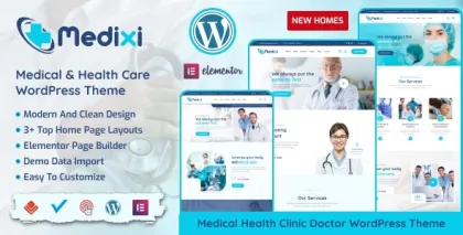 Medixi Doctor Medical Care WordPress Theme 1.1.0 GPL Theme