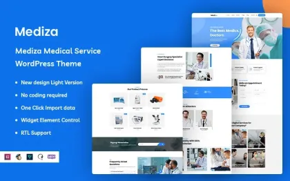 Mediza Medical Service WordPress Theme 1.0.0 GPL Theme