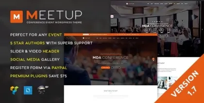 Meetup Conference Event WordPress Theme 1.9.1 GPL Theme