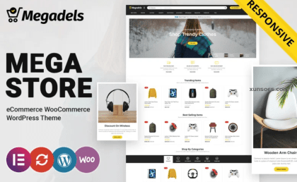 Megadel Multipurpose Mega Shop WooCommerce Theme 1.0 GPL Theme
