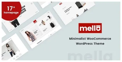 Mella Minimalist Ajax WooCommerce WordPress Theme 1.2.19 GPL Theme