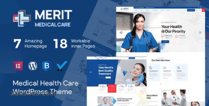 Merit Health Medical WordPress Theme RTL Ready 2.1 GPL Theme
