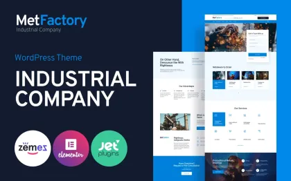 MetFactory Industry Company WordPress Theme 1.0.1 GPL Theme