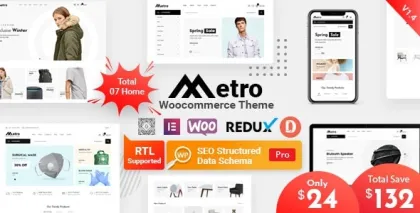 Metro – Minimal WooCommerce WordPress Theme 2.7 GPL Theme