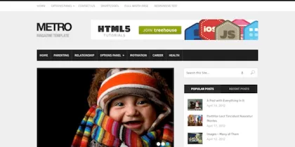 Metro Elegant Premium Magazine WordPress Theme 1.3.0 GPL Theme