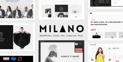 Milano | Creative Minimal Portfolio Photography WordPress Theme 5.6 GPL Theme