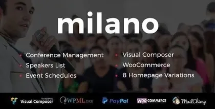 Milano | Event Conference WordPress 1.1.1 GPL Theme