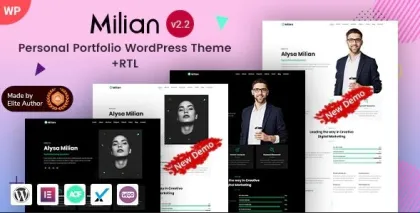 Milian Personal Portfolio Online Resume CV WordPress Theme 2.2 GPL Theme