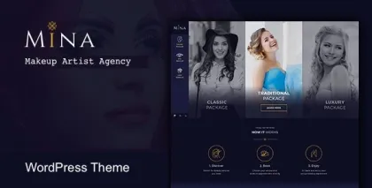 Mina Salon Makeup WordPress theme 1.6.4 GPL Theme