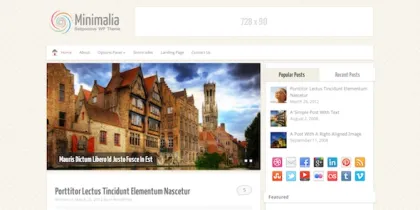 Minimalia Fully Responsive Blog WordPress Theme 1.3.1 GPL Theme