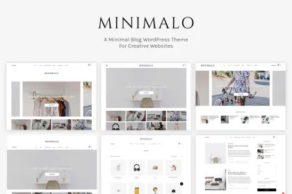 Minimalo A Minimal Blog WordPress Theme for Creative Websites 1.0.7 GPL Theme