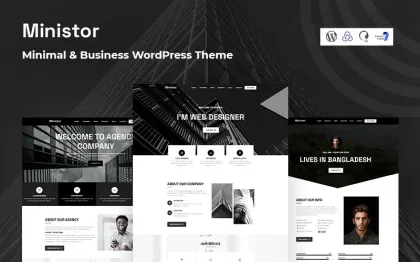 Ministor Minimal and Business Responsive WordPress Theme 1.0.0 GPL Theme