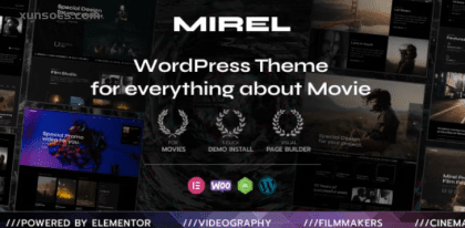 Mirel Movie Studios and Filmmakers WordPress Theme 1.0.0 GPL Theme