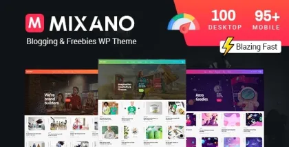 Mixano Minimal WordPress Theme 1.1.6 GPL Theme