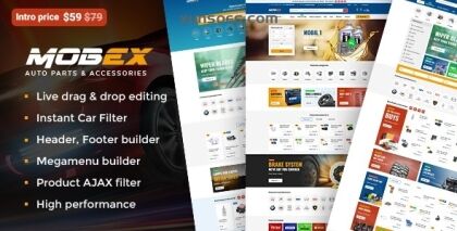 Mobex Auto Parts WordPress Theme 2.0 GPL Theme