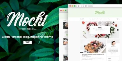 Mochi A Clean Personal WordPress Blog Theme 1.0.2 GPL Theme