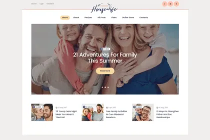Modern Housewife Beautiful Housewife’s Family Blog WordPress Theme 1.0.5 GPL Theme