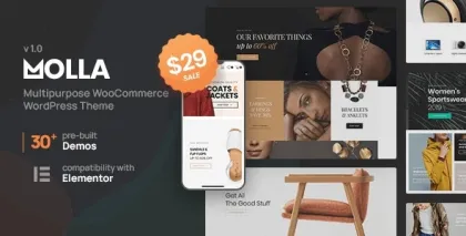 Molla | Multi-Purpose WooCommerce Theme 1.4.1 GPL Theme