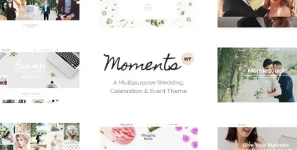 Moments Wedding Event WordPress Theme 2.2 GPL Theme