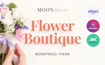 Moon Flower Flower Shop WordPress Theme 1.0.0 GPL Theme