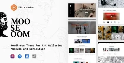 Mooseoom Art Gallery, Museum Exhibition WordPress 1.1.2 GPL Theme