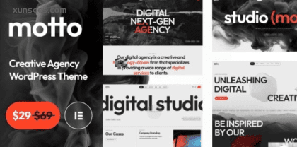 Motto Creative Agency Startup WordPress Theme 1.0.1 GPL Theme