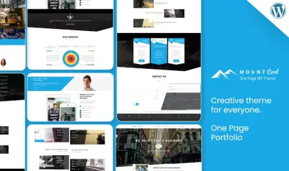 MountCool Single Page Portfolio WordPress Theme 2.8 GPL Theme