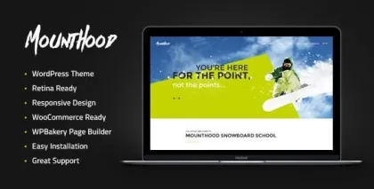 Mounthood | A Modern Ski and Snowboard School WordPress Theme 1.3.2 GPL Theme
