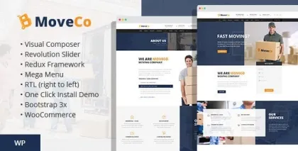MoveCo Logistics Company WordPress Theme 1.4 GPL Theme