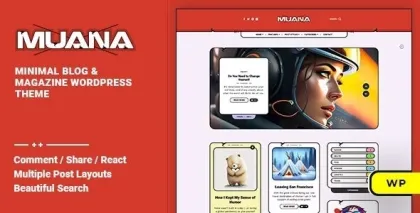 Muana Blog Magazine WordPress Theme 1.0.0 GPL Theme