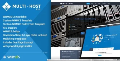 Multi Host | WHMCS Hosting 2.7 GPL Theme