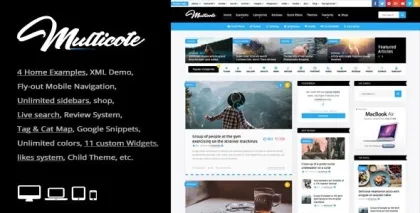 Multicote Magazine and WooCommerce WordPress Theme 2.6 GPL Theme