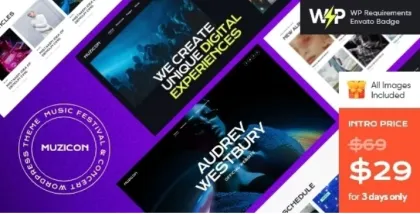 Muzicon Music Festival Concert WordPress Theme 1.7.0 GPL Theme
