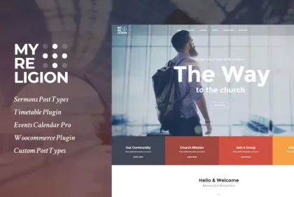My Religion Dedicated Church WordPress Theme 1.3.7 GPL Theme