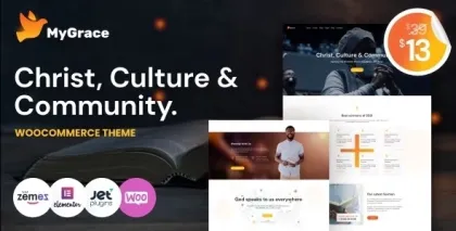 MyGrace Churches and Charity WordPress Theme 1.0.8 GPL Theme