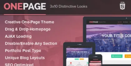 MyThemeShop OnePage 1.2.5 GPL Theme