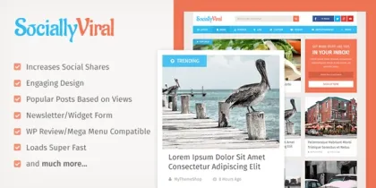 MyThemeShop SociallyViral 2.4.9 GPL Theme
