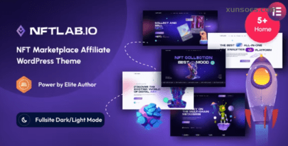 NFTLAB.IO NFT Marketplace Affiliate Elementor WordPress Theme 1.0.1 GPL Theme