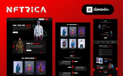 NFTRICA NFT Project Artist Showcase Elementor WordPress Theme 1.0.0 GPL Theme