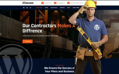 NYC Builders Building Construction WordPress Theme 1.1.4 GPL Theme