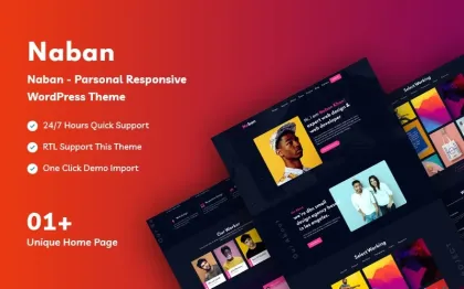 Naban Personal Responsive WordPress Theme 1.0.0 GPL Theme