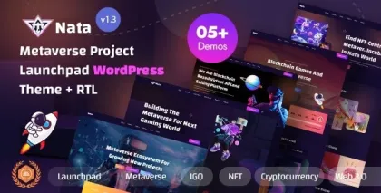 Nata Metaverse Project Launchpad WordPress Theme 1.3 GPL Theme