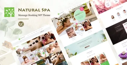 Natural Spa Massage Booking WordPress Theme 3.0 GPL Theme