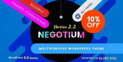 Negotium Multipurpose Business WordPress Template 2.2 GPL Theme