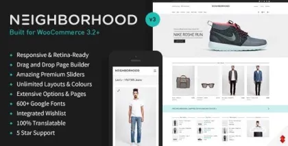 Neighborhood Responsive Multi-Purpose Shop Theme 3.6.12 GPL Theme