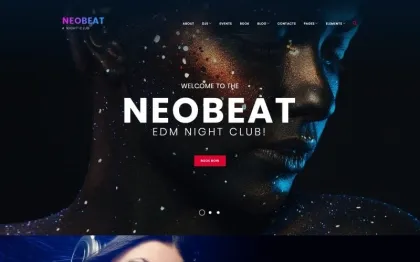 Neobeat Night Club Entertainment WordPress Theme 1.0.0 GPL Theme